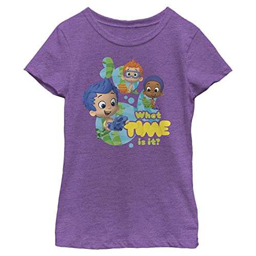 Nickelodeon Bubble Guppies What Time is It Girls Short Sleeve Tee Shirt