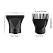 Dranvsok Universal Hair Dryer Nozzle 2 Pack - Concentrator Attachment & Comb Diffuser for Blow Dryer, Flat Nozzle & Styling Tool Fits Most Hair Dryers（outer diameters of 1.69-1.77in）