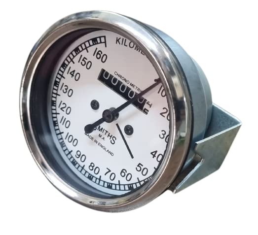 DOLSHACOB® Smith Speedometer Dial for Bullet Enfield Classic Standard Electra only (Not for Reborn, Meteor, Hunter, Thunderbird) (White) (White, Alloy Steel)-image-36