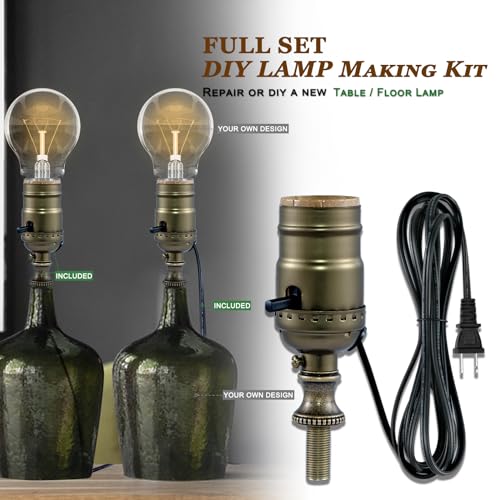 1 Set Antique Brass Lamp Rewire Kit