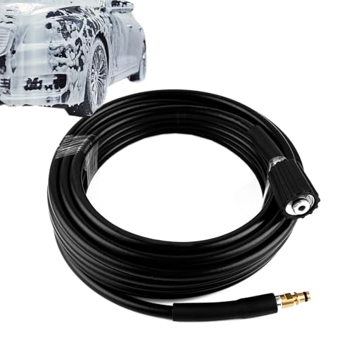 Tubo flessibile per idropulitrice ad alta pressione, tubo dell'acqua resistente, rondella da giardino a connessione rapida, tubo di pulizia per auto, materiale rinforzato previene piegamenti, spray
