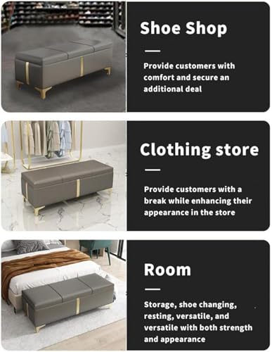 Banc ottoman de rangement au design élégant et structure robuste - 8