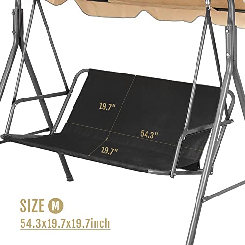 NXIEBFEK Swing Seat Cover Replacement, 54.3x19.7x19.7inch(Black-M) by NXIEBFEK - Used condition - Image 3