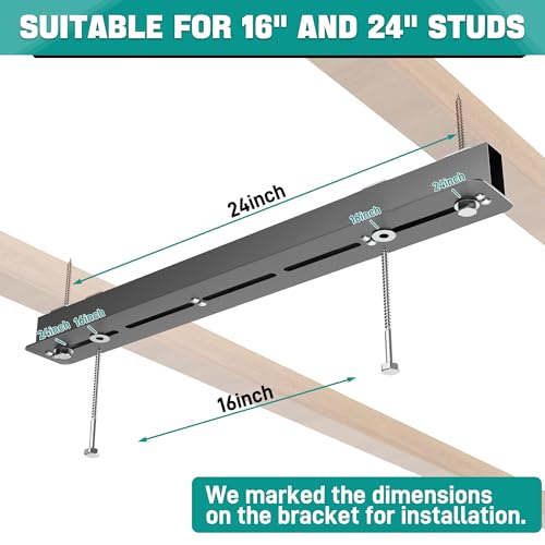 EVERHANGER-Ceiling-Storage-Rack-Heavy-Duty-Overhead-Garage-Storage-Rack-Adjustable-Ceiling-Bin-Storage-System-5-Sets-for-4-Bins-26-Inch