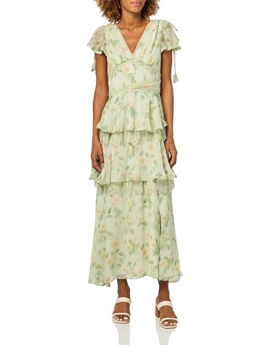 En Saison Women's Paloma Maxi Dress, Sage Pink Yellow, S