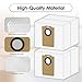 (4 Pack) MS1 MAX Replacement Dust Bags Compatible with MONSGA MS1 MAX Robot Vacuum Cleaner, Vacuum Replacement Dust Bags, Vacuum Bags, Canister Bag, Disposable Bags