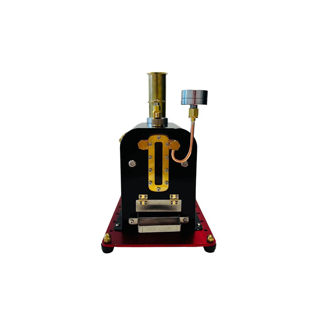 RW-BV2C Mini piston de levage inversé de type V Machine à vapeur à double cylindre et modèle de chaudière, compatible avec les bateaux à vapeur de 70 à 130 cm de long (version montée)