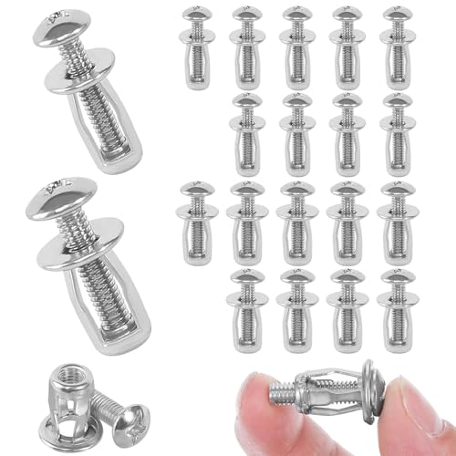 Juego de 20 tacos de metal para cavidades huecas, M5 M6, tuercas huecas, tacos de metal para cavidades en 2 tamaños, galvanizados para fijaciones, paredes finas, puertas huecas, chapa de hierro