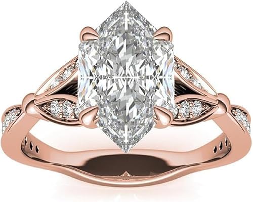 1CT-5CT Dutch Marquise Cut Moissanite Engagement Ring for Women | Solitaire Antique Wedding Bridal Ring | Handmade Diamond Jewelry | Anniversary Ring for Her/Gifts