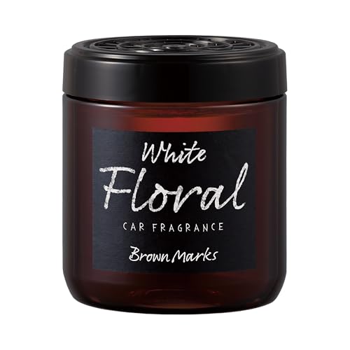 Image of CARALL Brown Marks Gel White Floral Car Air Freshener (160 gms)