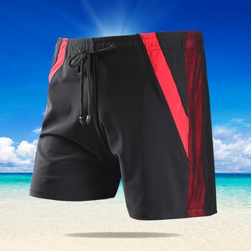 GIBZ Swim Trunks Men No Liner Quick Dry Beach Shorts Splicing Swimming Shorts Elastic Bathing Suit2