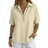 Chemise pour femme en coton à l'aspect lin : confectionnée dans un coton épais délavé et brossé. Bien que le tissu soit opaque, la structure respirante du tissu froissé permet une bonne évacuation de la transpiration. Ce vêtement d'été n'est pas moulant et ne donne pas une sensation de chaleur étouffante par temps chaud.
