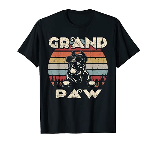 Grand Paw Cane Corso dog lovers vintage retro T-Shirt, Black