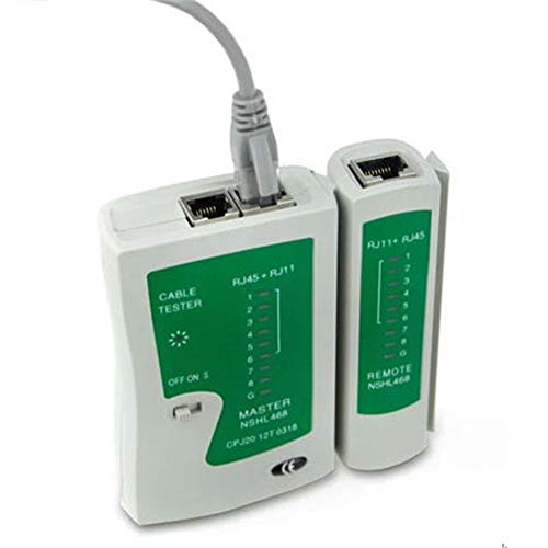 Image of RJ11 RJ45 Network LAN Cable Tester With LED Indicators Tool for Internet Broadband Connection (Battery Not Included)