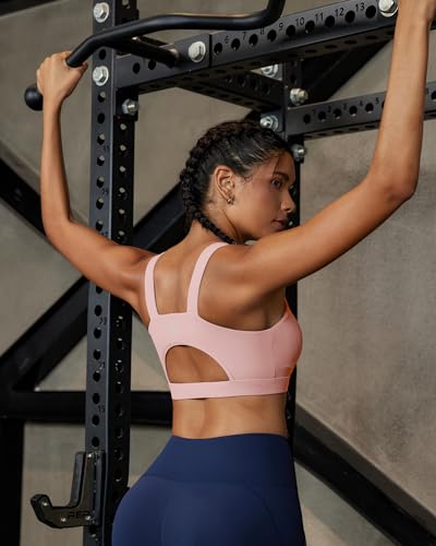 Image of RUNNING GIRL High Impact Sports Bras for Women,Racerback Running Bra Workout Crop Tank Tops Longline Sports Bra Push up