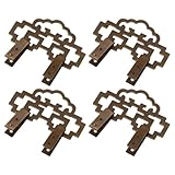 Lecreatekit Paquete de 4 ganchos de latón para colgar pinturas, herrajes resistentes