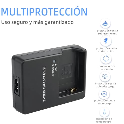 Ficha técnica KWTOUL MH-24 Cargador de Batería para Baterías EN-EL14 EN-EL14A Compatible con Nikon D3100 D3200 D3300 D3400 D3500 D5100 D5200 D5300 D5500 D5600 P7000 P7100 P7700 P7800 Cámaras Réflex - Fernando Cortés