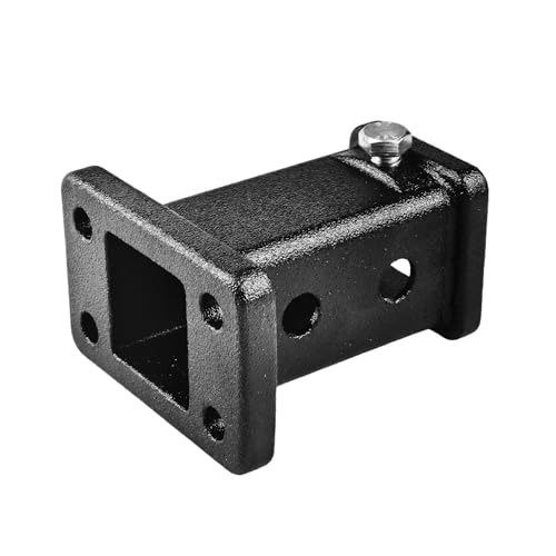 Trailer Hitch Adapter for Bolt-On 2 Receiver Tube Hitch Reducer Sleeve for Tractor Bucket RV Truck Bike Rack and Cargo Carriers Cast Steel Black