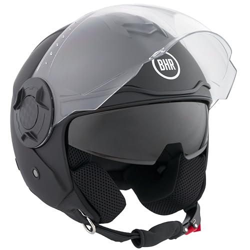 BHR Casque Jet à Double Visière 830 FLASH, Casque Scooter Homologué ECE 22.06, Casque Moto Jet...