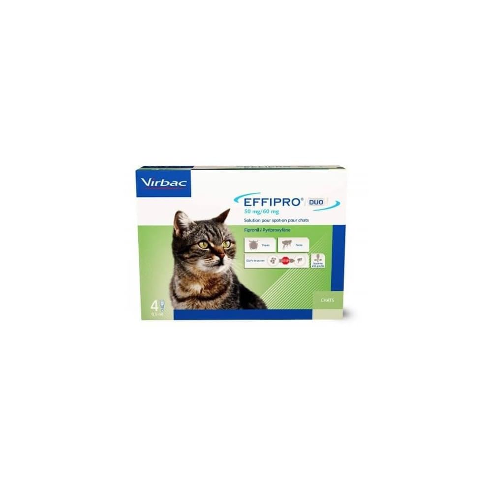 Virbac Effipro Duo Insecticide Chat Spot on Pipette Boite de 24