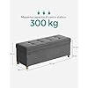 Pouf Contenitore SONGMICS Pieghevole - Grigio Scuro, 38x76x38 Cm, Portata 300 Kg - Per Soggiorno, Camera O Ingresso - Foto 7