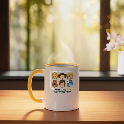 Star Wars Taza Cerámica 11 oz Amarilla/Blanca miniatura 3