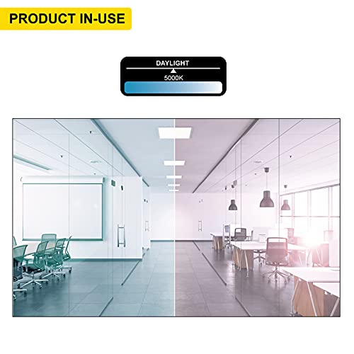 NUWATT 2x4 LED Flat Panel Light, 5000K Daylight, 5500LM, 120-277V Universal Voltage, 0-10V Dimmable LED Panel Drop Ceiling Lights DLC Certified Office Lighting, ETL, 4 Pack by NUWATT - Image 6