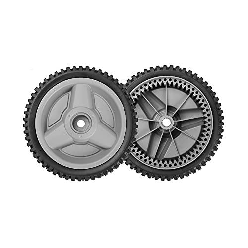 Fourtry Front Drive Wheels Fit for Hus qvarna HU700F Mower, 532401274 Drive Wheels Tires for HU Self Propelled Lawn Mower Tractor, Front Wheels for HU700F, 2 Pack, Gray