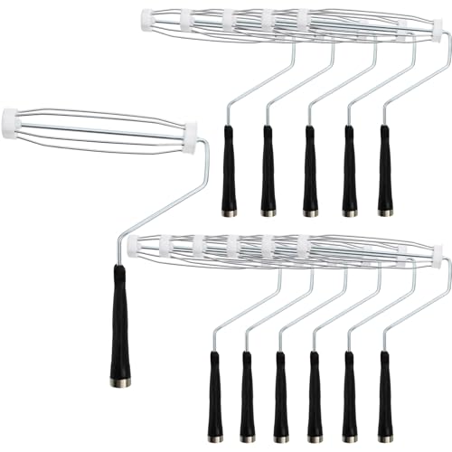 DEAYOU 12 Pack Paint Roller Frame 9 Inch 5 Wire Roller Handle with Threaded End Painting Supplies for House Wall Ceiling Home Use with Standard 9 Paint Covers