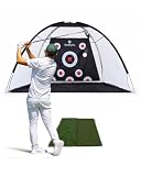 GIRAFFYCO Golf Übungsnetz mit Dual-Turf Matte, 310 cm Trainingsnetz