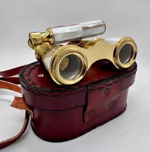 Binoculares Ópera Vintage con Estuche de Cuero miniatura 7