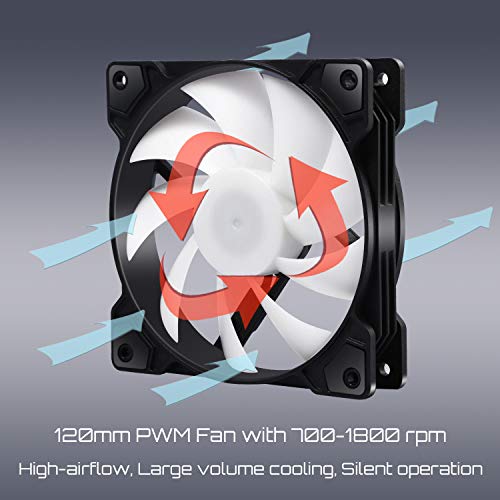 upHere 4PIN PWM 120mm LED Arcobaleno Silenziosa Ventola del Case Dispositivi di Raffreddamento di Caso e Radiatori Elevato Flusso d'Aria SR12-CF4-3