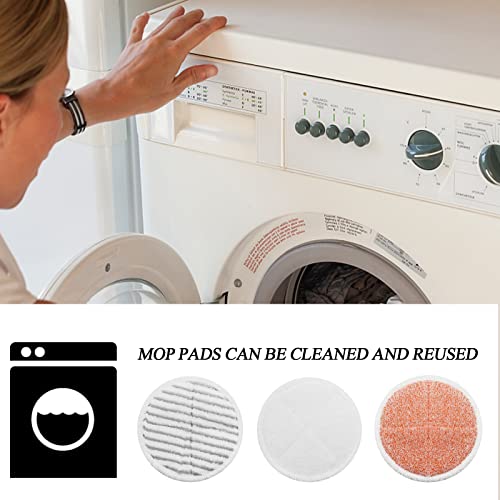 Image of 8 Pack Spinwave Mop Pads Replacement Set Compatible with Bissell Spinwave 2039A 2124: 4 Heavy Scrub Pads, 2 Soft Pads, 2 Scrubby Pads by BeiLan (8Pcs 1 Pack)