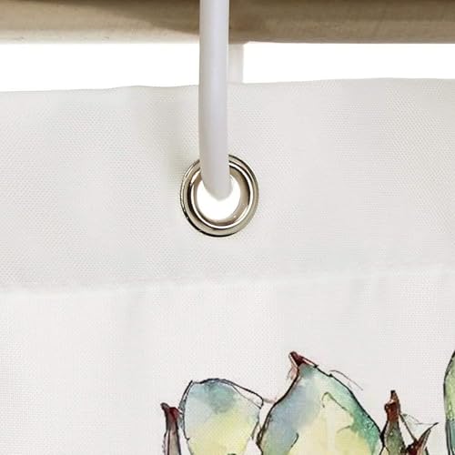 Rideau de douche imperméable et lavable en machine 150x210 avec ourlet lesté anti-collant - 4