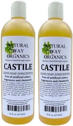 Castile Soap (Unscented) 16 Oz. (473ml) [Health and Beauty]- 2-pack
