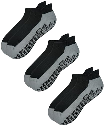 Image of RATIVE Anti Slip Non Skid Ankle and Crew Socks with Grippers for Men Women