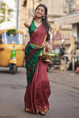 Image of Women's Cotton Soft Silk Sarees | Jamdani Cotton Saree With Attach Unstitched Blouse Piece