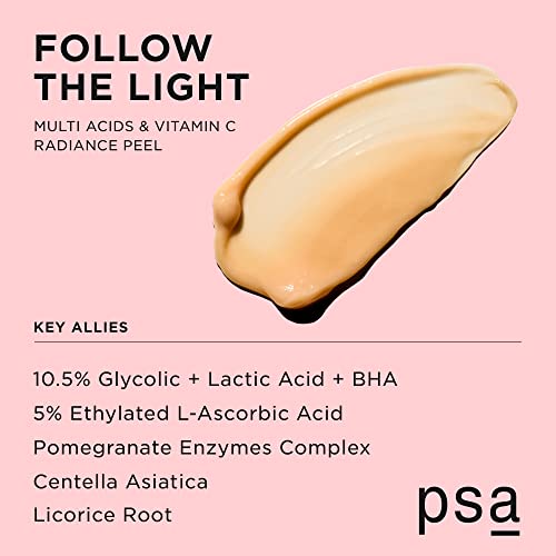 PSA FOLLOW THE LIGHT Multi Acids & Vitamin C Radiance Peel 50 ml, transparent - Image 2