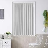 §ＳＵＧＯｉ 遮光カーテン 小窓 110cm丈 幅50cm 1枚 カーテン 遮光 小窓 断熱 防寒 保温 防音 ドレープカーテン おしゃれ 無地 UVカット 節電対策 昼夜目隠し 省エネ 間仕切り アジャスターフック付き タッセル付 北欧 シンプル グレーホワイト