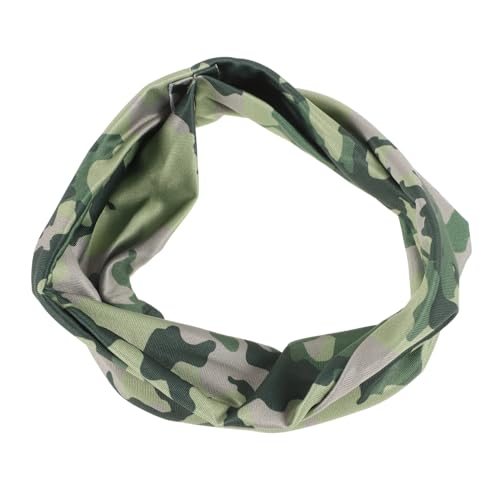 OATIPHO 2pcs Camo Headband for Youth Soft Flexible Sweatband for Sports Fashionable Workout Hair Accessories for Boys Girls Comfortable Camouflage Design