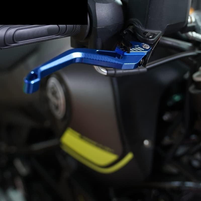 Miniatura 3 de F para Yamaha MT07 FZ07 Mt-07 2019 2020 2021 Palancas de embrague de freno corto y tapas de aire Y para válvula de neumático de automóvil (color