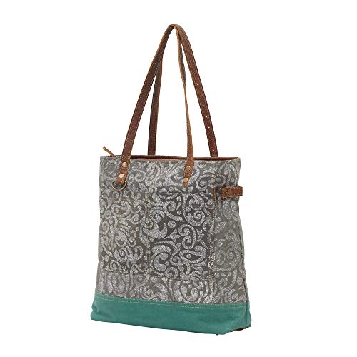 Bolso tote de lona reciclada con estampado floral miniatura 1