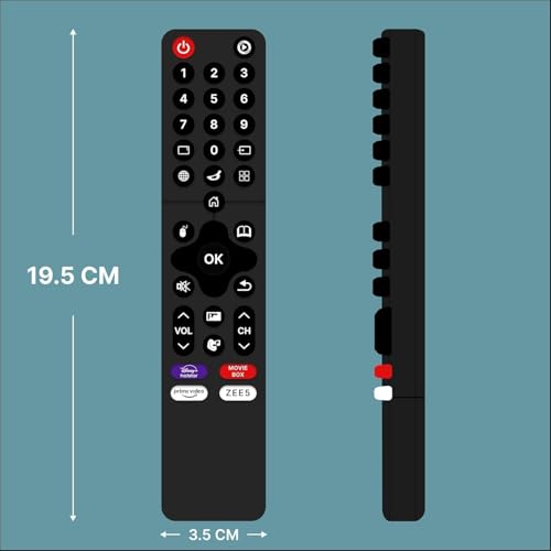 Image of Compatible Smart TV Remote Control for Akai, Beston, Daiwa, Hyundai, Onix, Sansui, Vise, VW TV's Ensure Compatibility by Matching Original Remote Exactly