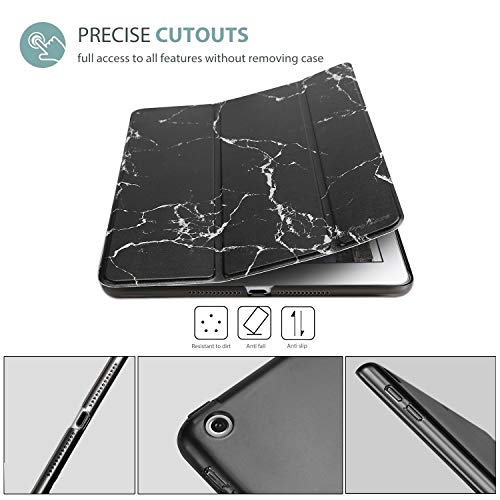 Image of ProCase Smart Case for iPad 9.7 Inch iPad 6th /5th Generation 2018 2017(Model: A1893 A1954 A1822 A1823), Ultra Slim Lightweight Stand Cover with Translucent Frosted Back -Blackmarble