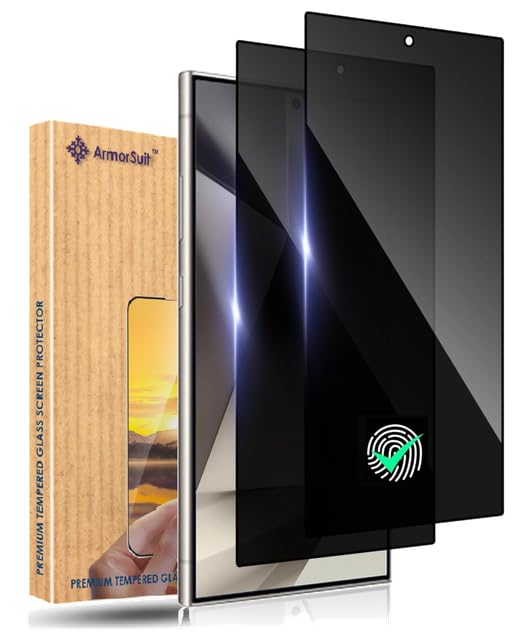 Image of ArmorSuit 2 Pack Anti-Spy Privacy Tempered Glass Screen Protector for Samsung Galaxy S24 Ultra (6.8 Inch)