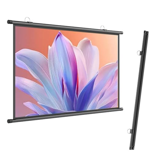 Pantalla proyectora manual 72 pulg 4:3 negra miniatura 1