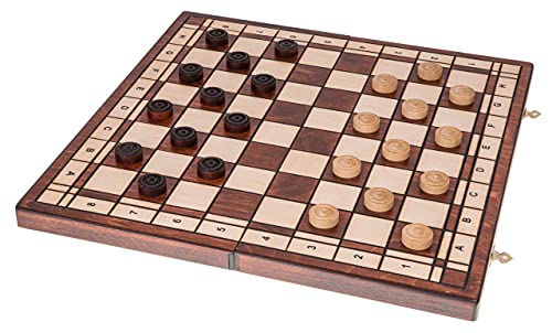 Jeu Senator 3-1 échecs dames backgammon 40x40 cm plateau bois de société pliant - 6