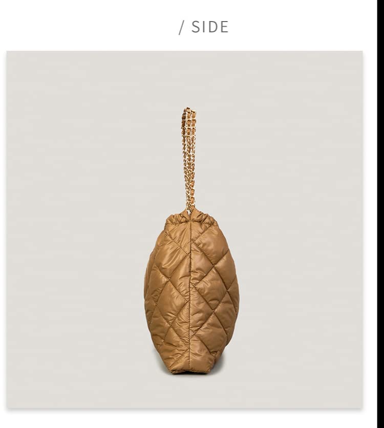 Puffer Tote Bag Quilted Bucket Bag for Women Puffy Purse Handbags Down Padded Shoulder Bag4