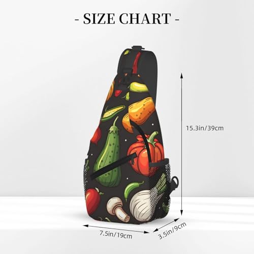 Bolso Sling de Vegetales para Mujeres y Hombres Ligero miniatura 3