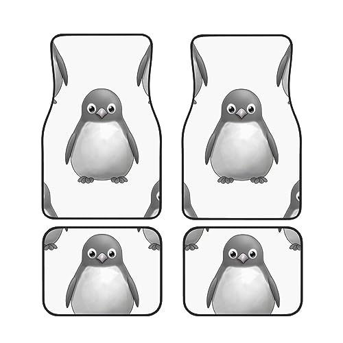 Tapis de sol voiture pingouin gris antidérapant pour stopper l'usure de la moquette auto